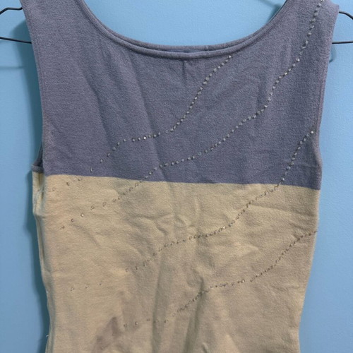 Y2K pastel knitted sleeveless top with strass details used, size M