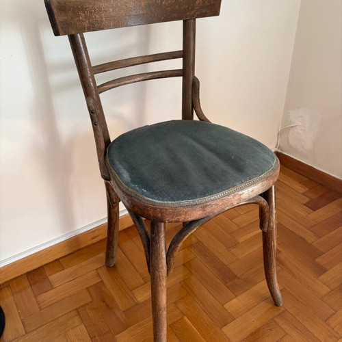 Wooden chairs used, pack of 4, vintage