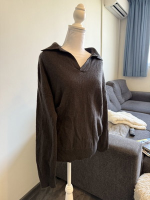 Ανδρικό πουλόβερ Massimo Dutti από κασμίρι, σαν καινούργιο, μαύρο, μέγεθος L