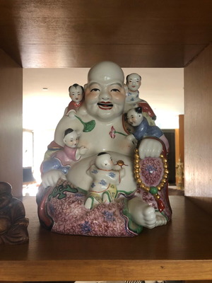 Happy Buddha statue like new, 30 cm height, 25 cm width