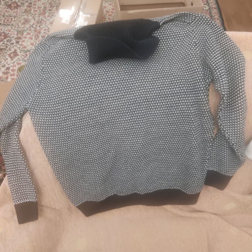 Portobello's men's turtleneck sweater size L like new, black and gray