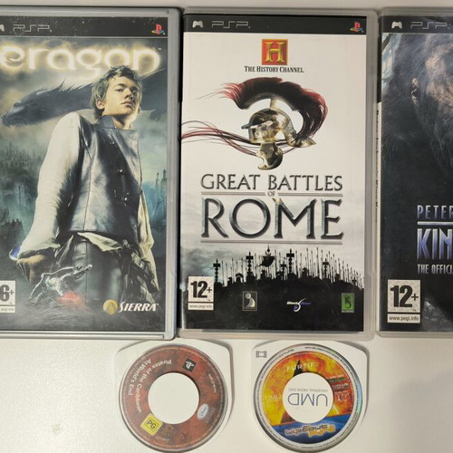 Pack of 5 used Sony PSP games