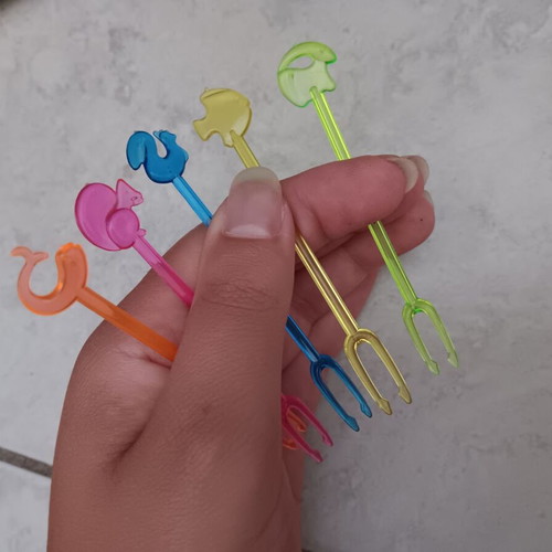 Colored sandwich toothpicks like new, pack of 40 and wooden 49