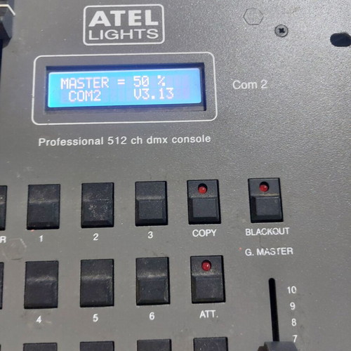 Κονσόλα φωτισμού DMX Model Com 2 μεταχειρισμένη, 512 κανάλια, 1400 προγράμματα