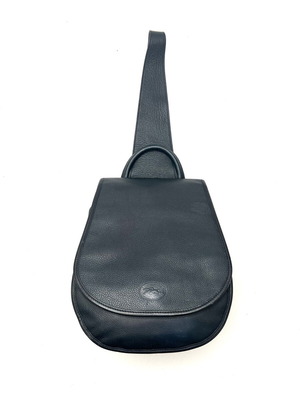 Longchamp ανδρική δερμάτινη τσάντα χιαστί μεταχειρισμένη, μπλε