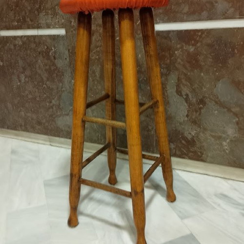 Stool used, height 78cm, diameter 31cm, single piece