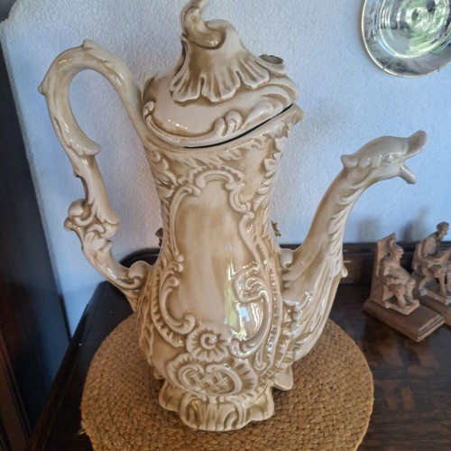 Capodimonte large coffee pot used, 5 liters