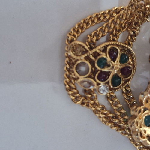 Vintage Galerie Tsangarakis bracelet with semi-precious stones, like new