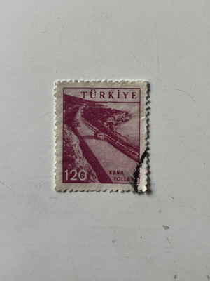 Vintage Γραμματόσημο Τουρκία 1960 Kara Yollari Coastal Road μεταχειρισμένο