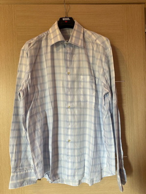 Dur men's blue checkered shirt like new, size XL