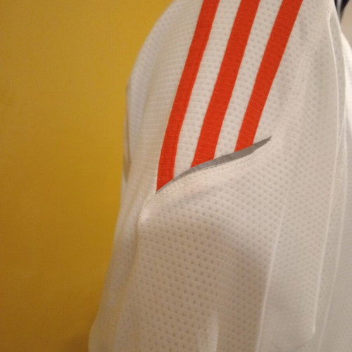 Adidas Clima Lite Athletic Tennis Jersey Shirt White Orange XL new