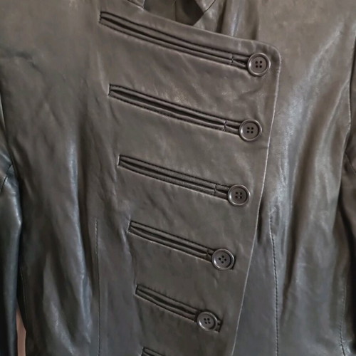 French Connection leather jacket like new, black, medium size