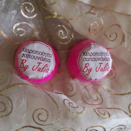 Handmade rose-shaped soaps new in packaging