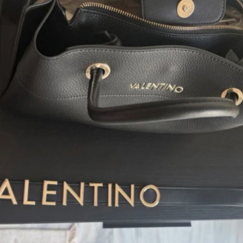 Valentino handbag with detachable shoulder strap, black