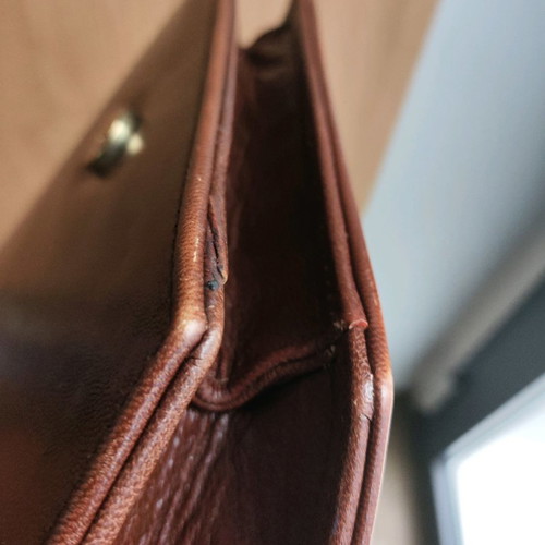 Vintage leather shoulder bags used, pack of 3