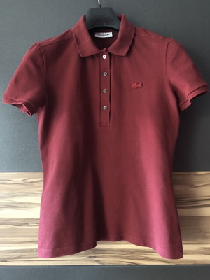 Lacoste women's polo shirt like new, burgundy, size M