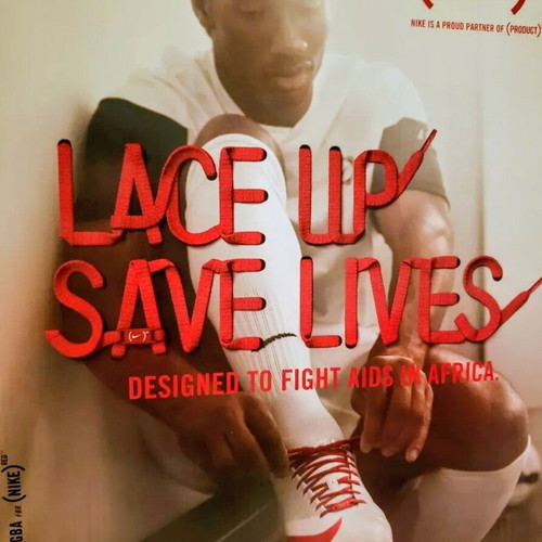 Nike Lace Up 2 Save Lives shoelaces new, red