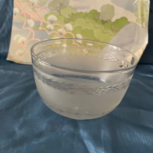 Ottoman crystal bowl engraved like new