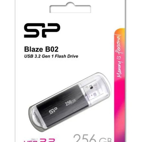 Silicon Power Blaze B02 USB Flash Drive 256GB USB 3.2 black new