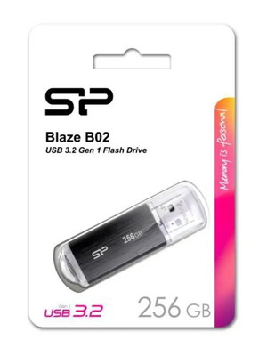 Silicon Power Blaze B02 USB Flash Drive 256GB USB 3.2 black new