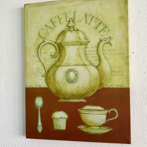 Canvas print Caffe Latte vintage aesthetic new