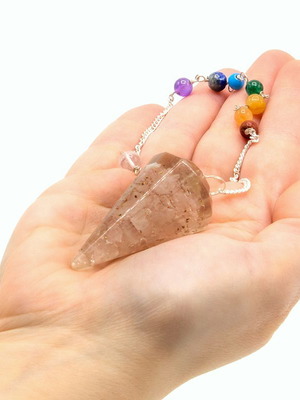 Orgonite pendulum with rose quartz new