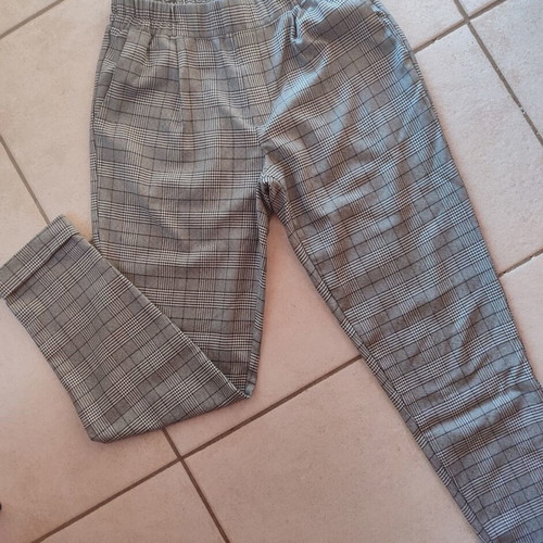 Tally Weijl Checked Pants like new, size XS 34, black and grey