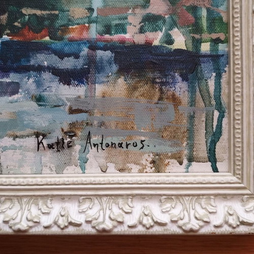 Authentic Kalamata: Tetragono painting new with frame