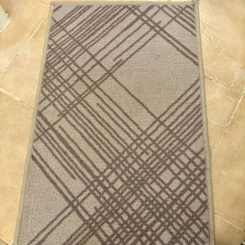 Runner rug like new with modern geometric design