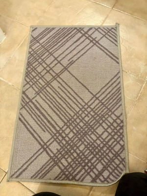Runner rug like new with modern geometric design