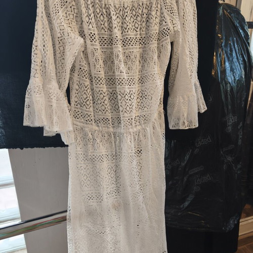 Lace beach dress like new, white, size M