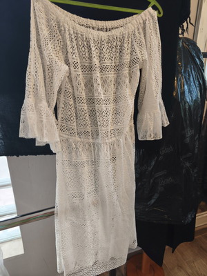 Lace beach dress like new, white, size M