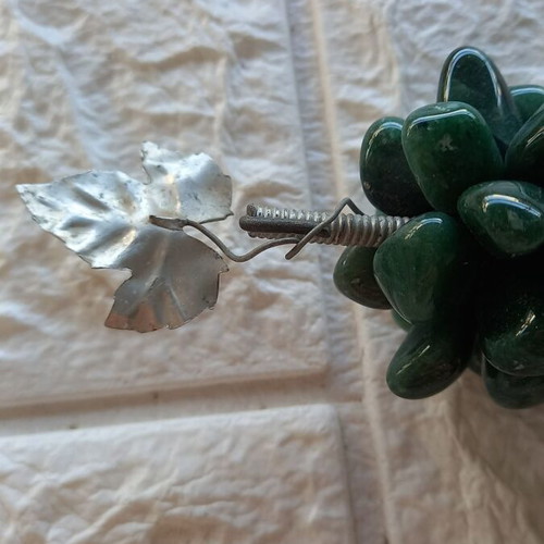 Decorative grape cluster with jade semiprecious stones new