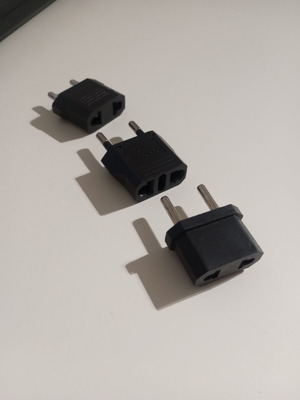 Adapter set USA to Greece new, pack of 3