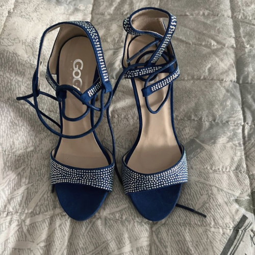 GoGo Shoes blue and silver high heels size 37 new