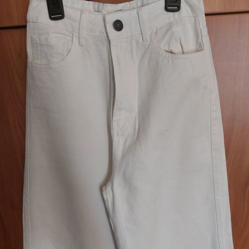 Stradivarius wide leg jeans like new, white, size 34