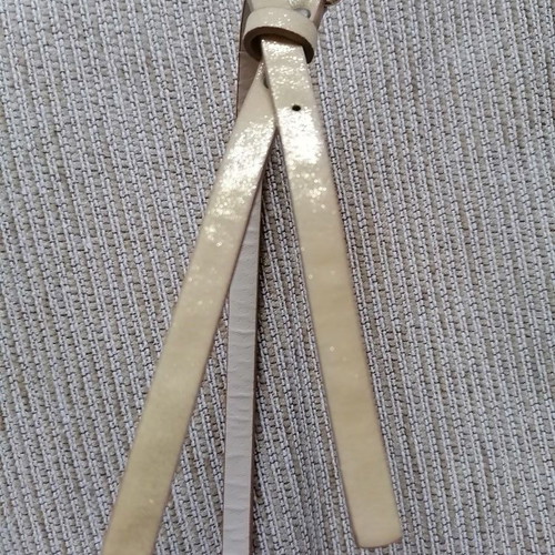 Thin women's belt gold color new, length 94 cm, width 1 cm
