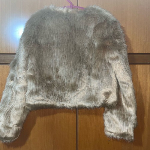 Fur jacket brown like new, size M-L