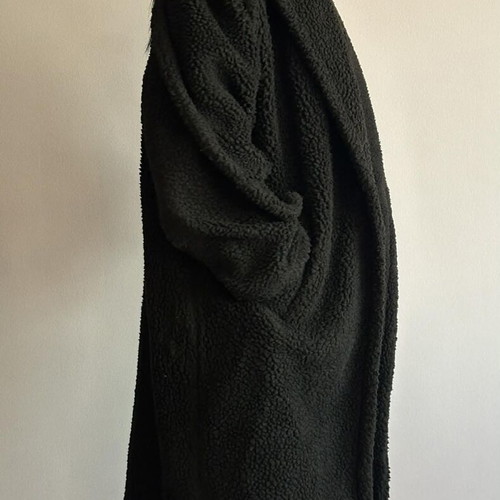 Black Fur Shearling Coat like new, size XL