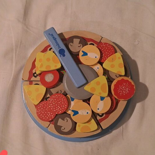 Imaginarium wooden pizza set like new, 30 pieces
