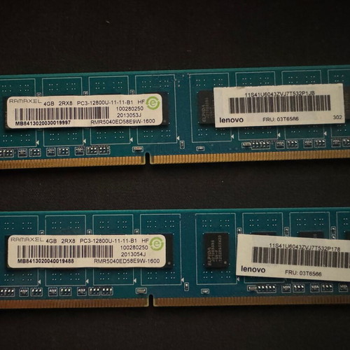Ramaxel 8GB (2x4GB) DDR3-1600MHz memory like new