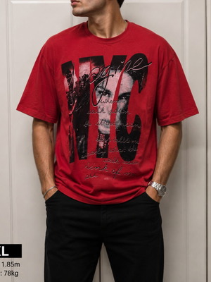 T shirt men's red XL like new