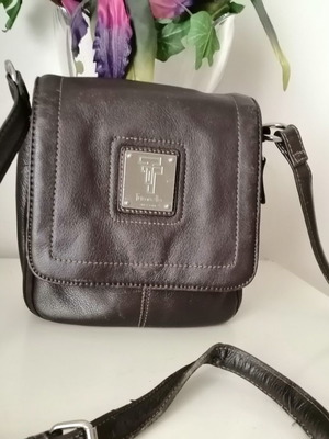 Tignanello shoulder and crossbody bag used, brown leather
