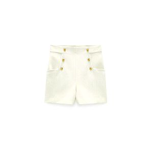 Zara σορτσάκι κοντό παντελόνι με χρυσά κουμπιά Small