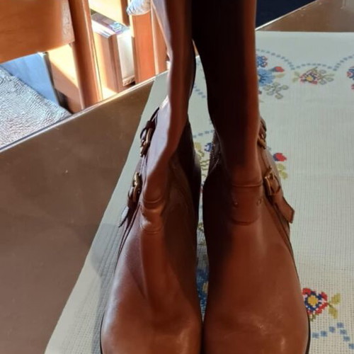 Zara leather boots like new, brown, size 38