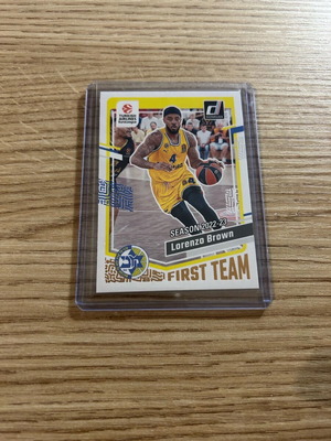 Lorenzo Brown Maccabi Tel Aviv First Team Gold EuroLeague 2023-24 Card like new