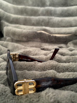 Balenciaga sunglasses used, black and brown