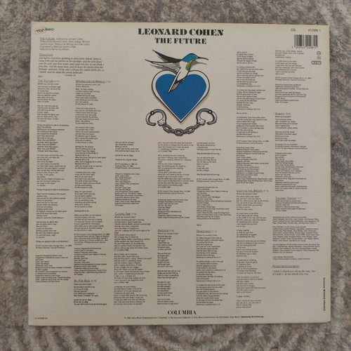 Leonard Cohen The Future LP used in very good condition