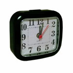 Table clock-alarm black new, analog
