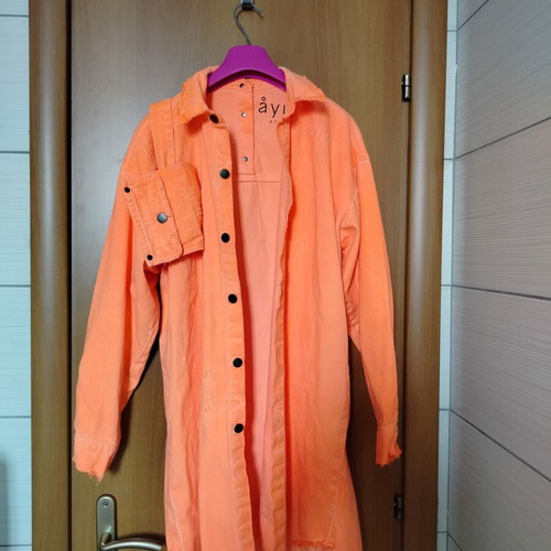 Ayios Jean Jacket with Askeri Belt and Bag like new, fluo orange